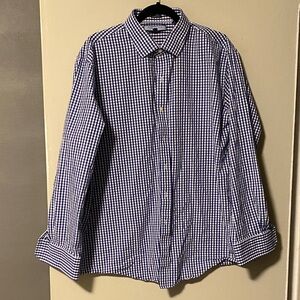 Tommy Hilfiger Navy and White Checkered Shirt slim fit